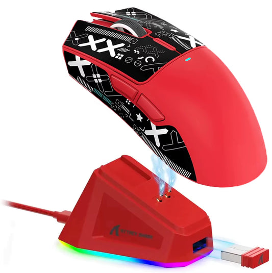 X11 Gaming Mouse Wireless  Mouse Pixart PAW3311 Gaming Sensor, Bt/2.4G/Wired with RGB Magnetic Charging, Macro DPI