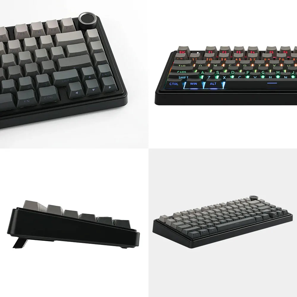 F75 Pro Gasket Mounted Wireless Gaming Mechanical Keyboard RGB Customized 75% Layout Side-Engraving PBT Keycaps