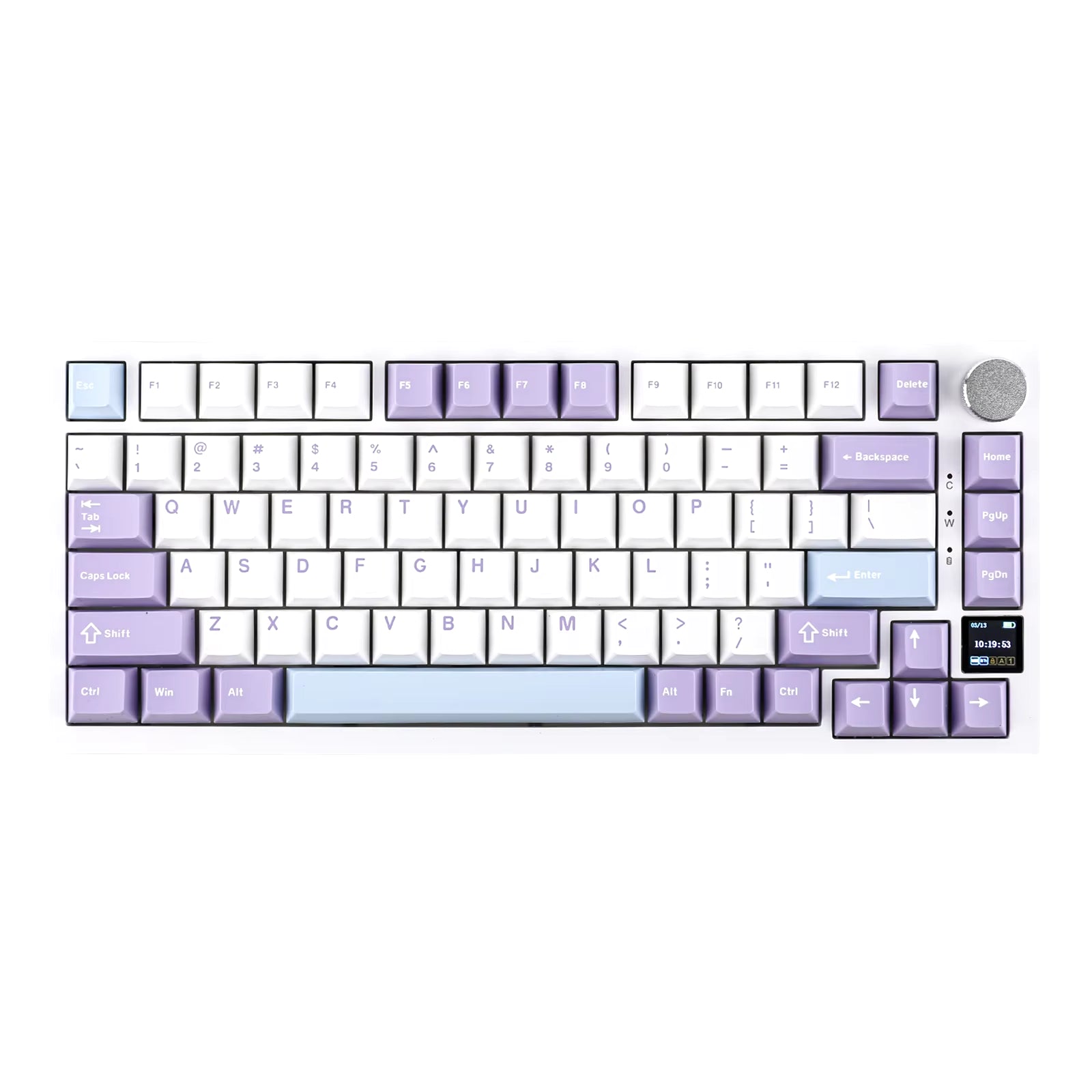 AK820 Pro 75% Gasket-Mounted Bluetooth 5.1/2.4G Wireless/Type-C Wired Mechanical Keyboard with TFT Screen for Mac/Win